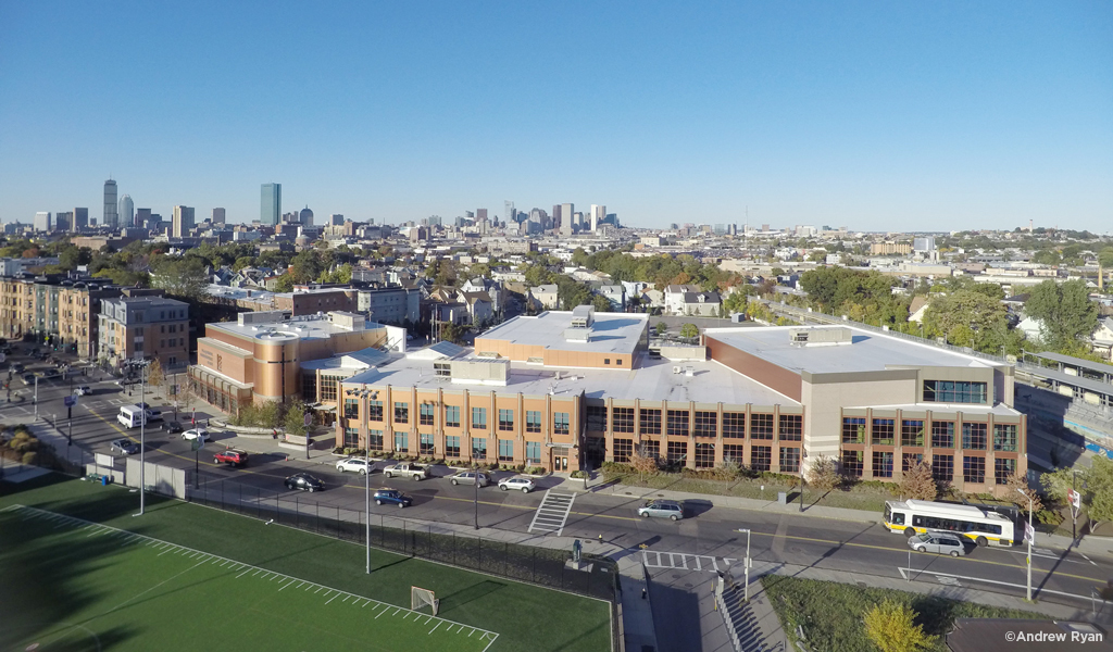 Exterior of the Salvation Army’s Boston Kroc Community Center in Boston’s Dorchester neighborhood.