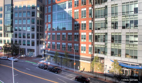 Parking facilities at the Broad Institute in Cambridge, Massachusetts.