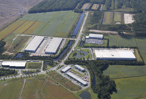 Aerial view of Prologis Park at Northgate Commerce Park in Suffolk, Virginia.