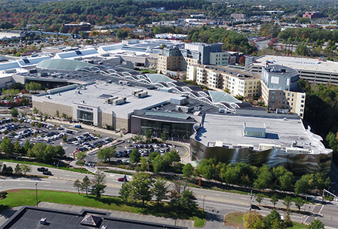 Aerial image of Natick Mall