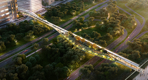 Rendering of the CC2DCA Intermodal Connector in Arlington County, Virginia.