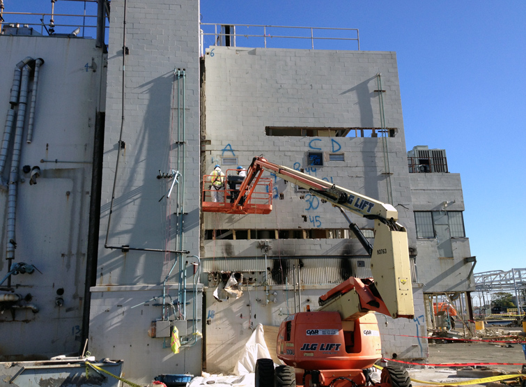 VHB team conducting assessment of industrial project prior to demolition.