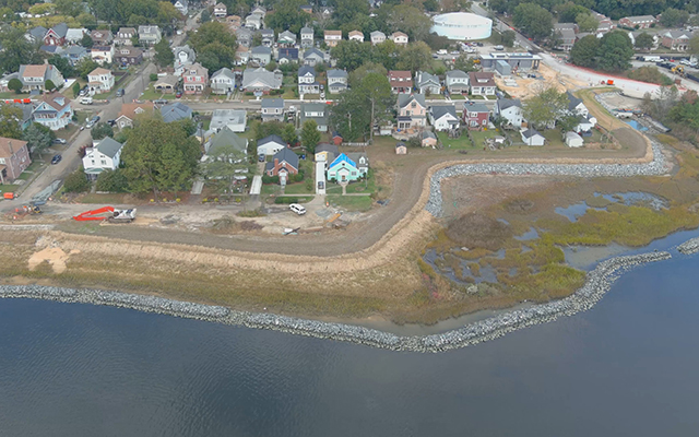 The Ohio Creek waterfront edge with more than 4,200 linear feet of living shoreline. 