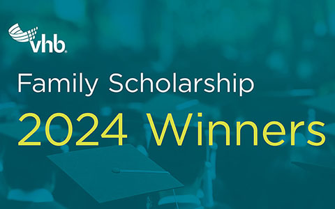 Logo for 2024 VHB Family Scholarships program.