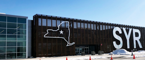 Main entrance of Syracuse Hancock International Airport