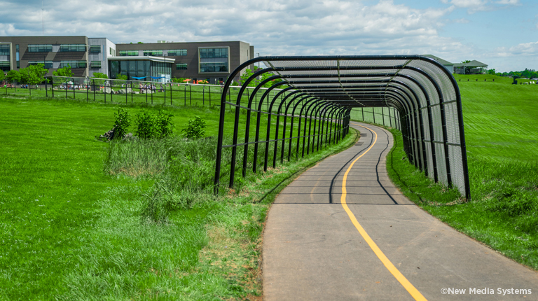 Friendly City Trail Shared Use Path-behind an office building.