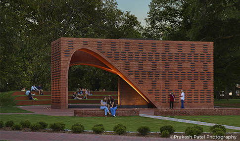 The hearth focal point of the Memorial to the Enslaved by William & Mary. 