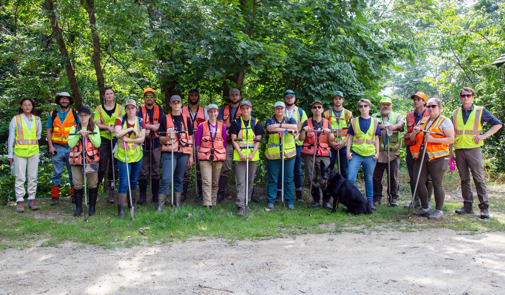 VHB team members perform park clean up.